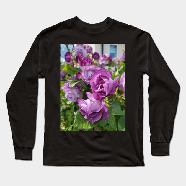 gift, for birthday happy birthday beautiful, flower Long Sleeve T-Shirt by AnnaMartaFoley